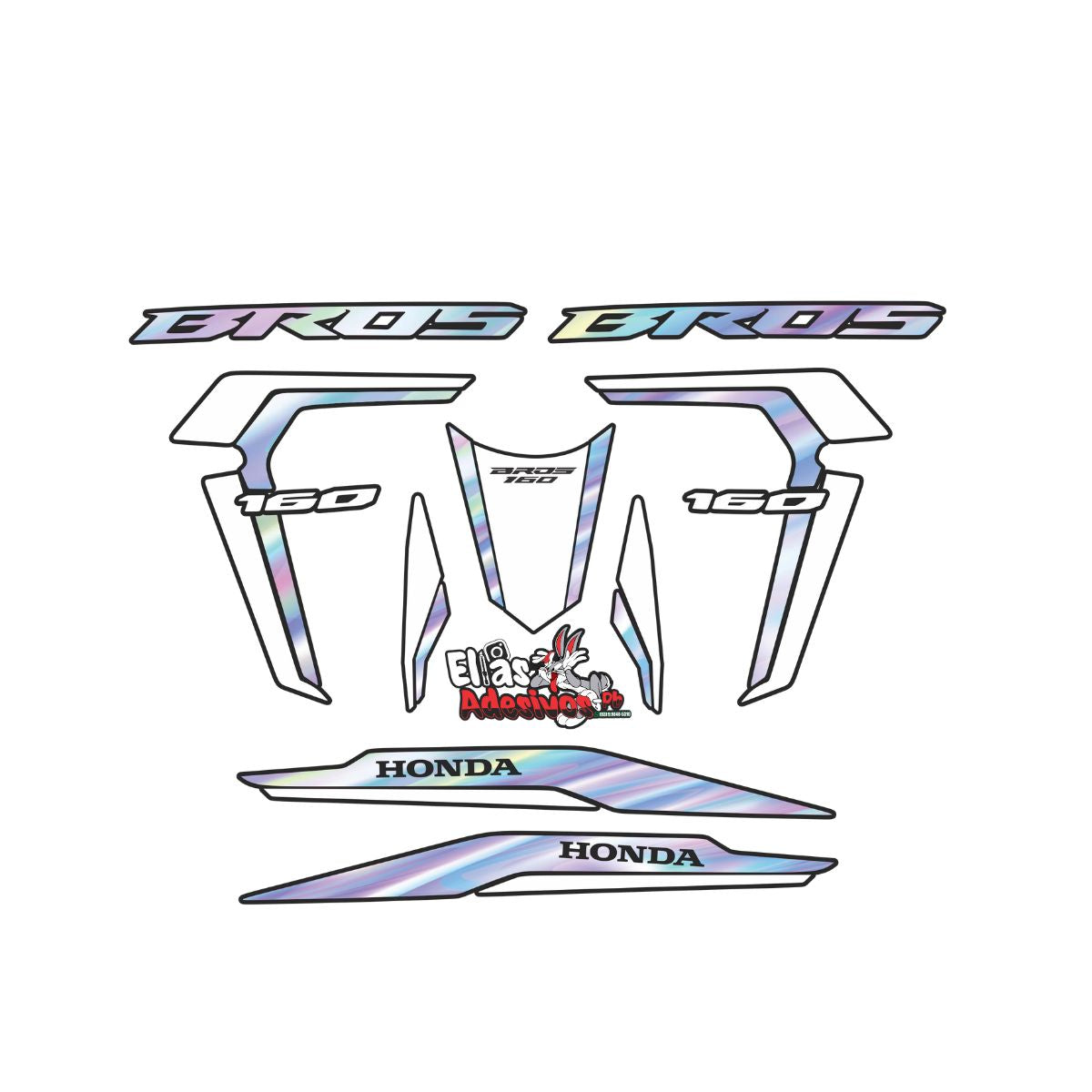⚠️ADESIVO BROS 2022/2024 - HOLOGRÁFICO / BRANCO