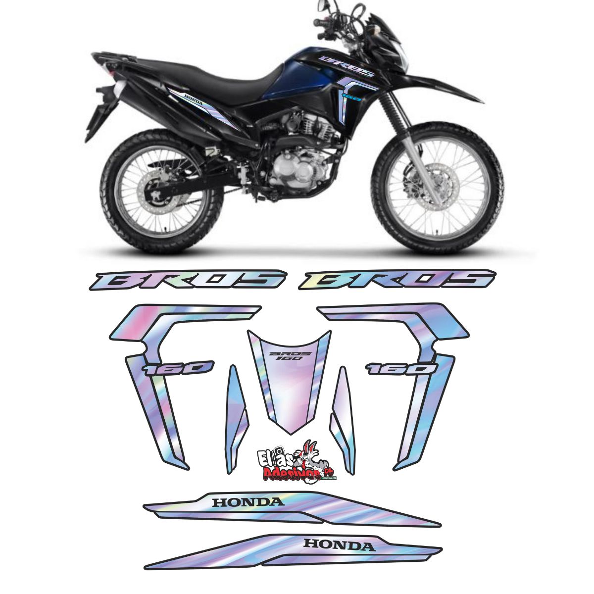 ⚠️ADESIVO BROS 2022/2024 - KIT HOLOGRÁFICO