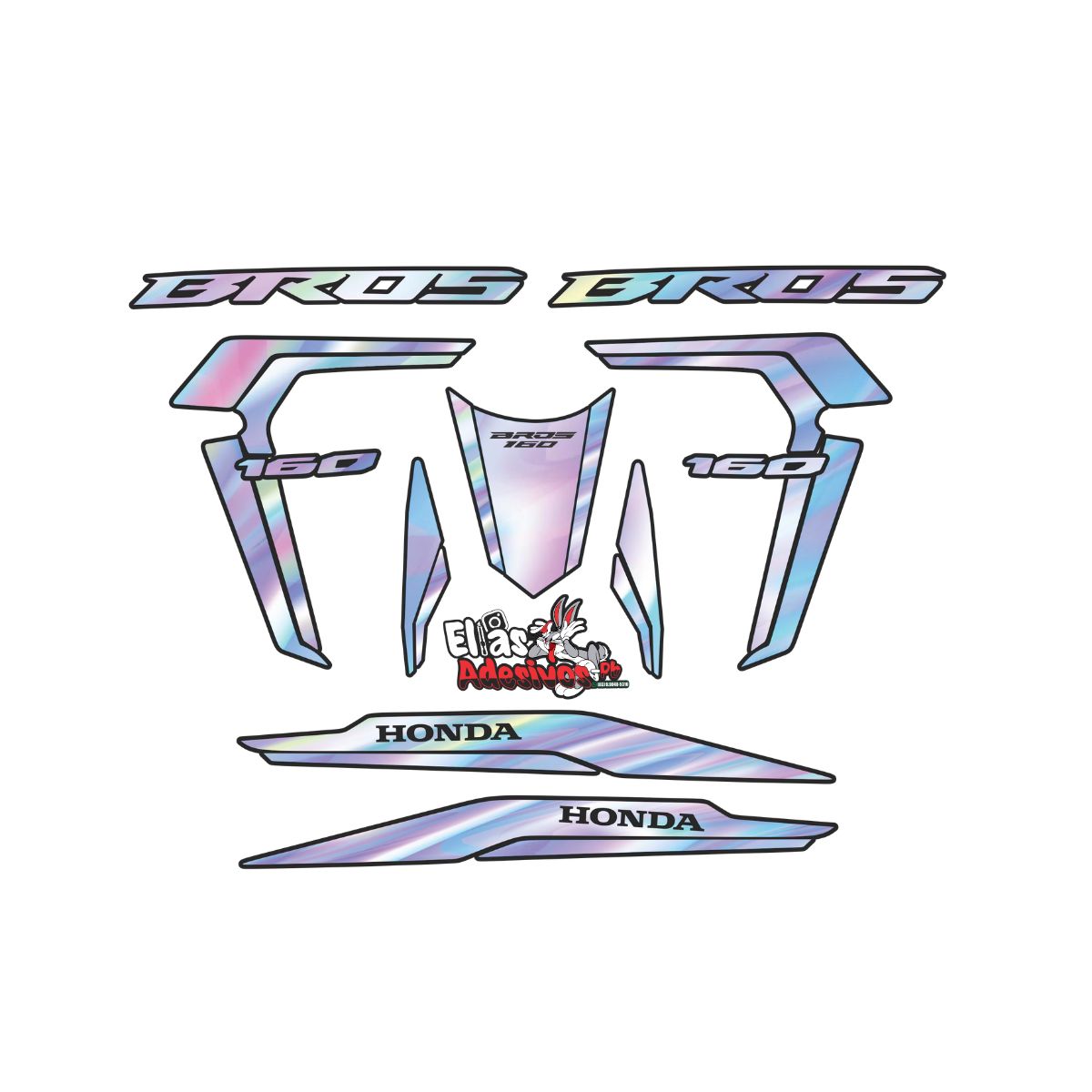⚠️ADESIVO BROS 2022/2024 - KIT HOLOGRÁFICO