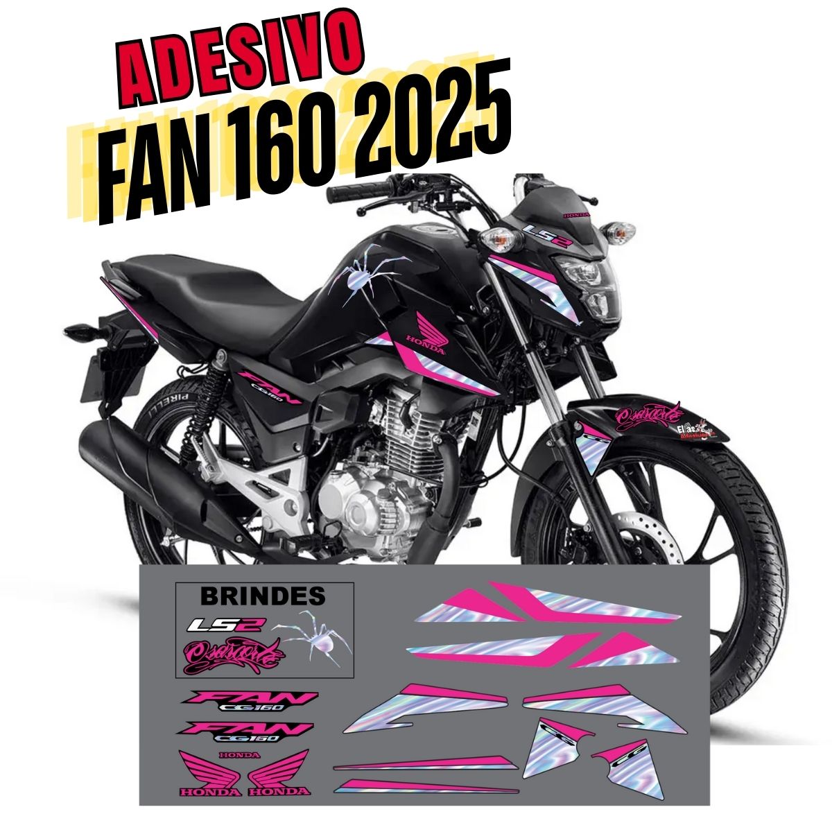 ⚠️ADESIVO FAN 2025 - DIVERSAS CORES
