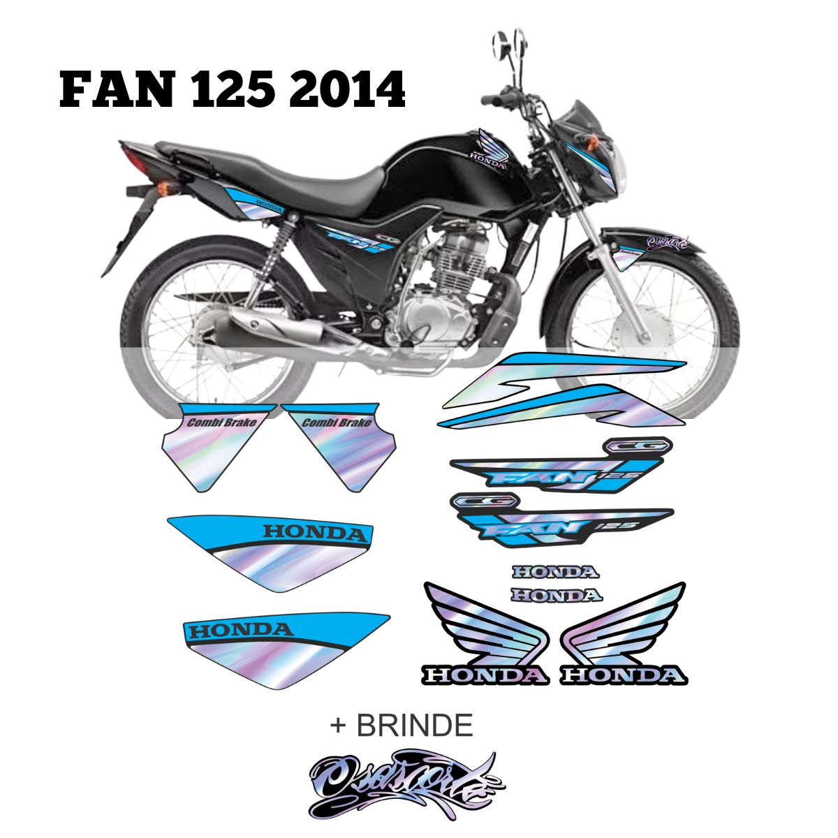 ⚠️ADESIVO FAN 125 - DIVERSAS CORES