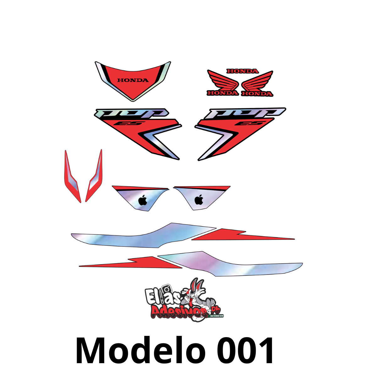 ⚠️ADESIVO POP 110-I VERMELHO / HOLOGRÁFICO