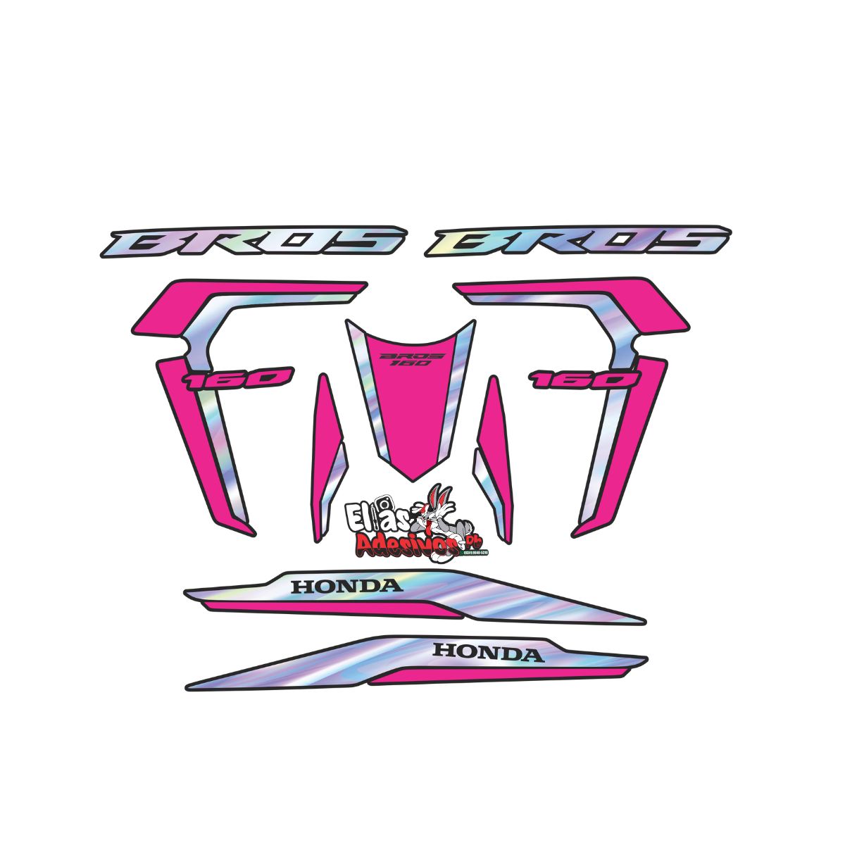⚠️ADESIVO BROS 2022/2024 - HOLOGRÁFICO / ROSA