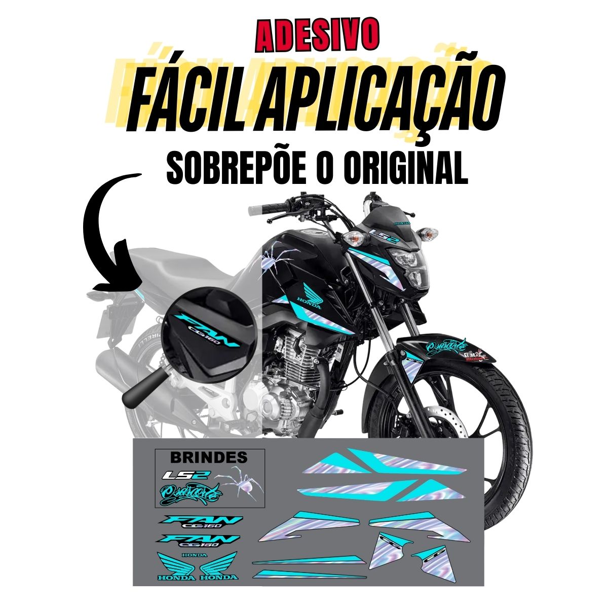 ⚠️ADESIVO FAN 2025 - DIVERSAS CORES