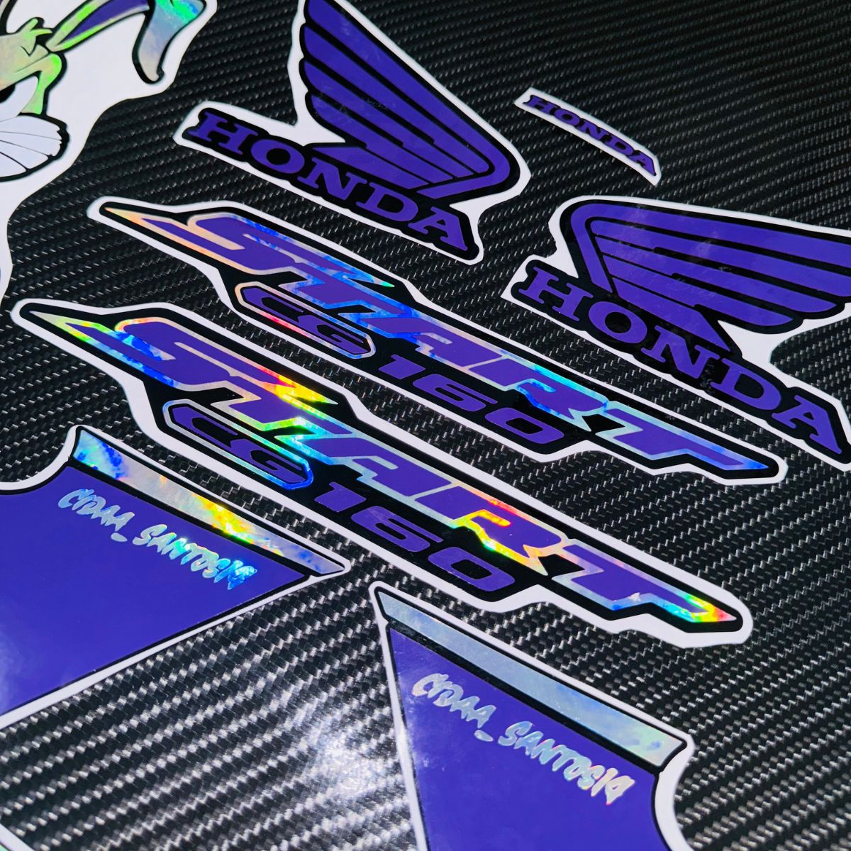 ⚠️ADESIVO START ATÉ 2024 - KIT ROXO / HOLOGRÁFICO