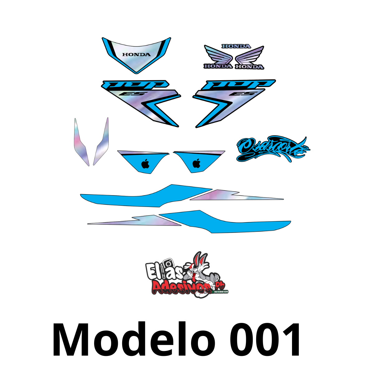 ⚠️ADESIVO POP 110-I AZUL BEBÊ / HOLOGRÁFICO