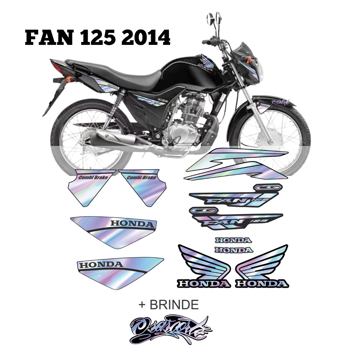 ⚠️ADESIVO FAN 125 - DIVERSAS CORES