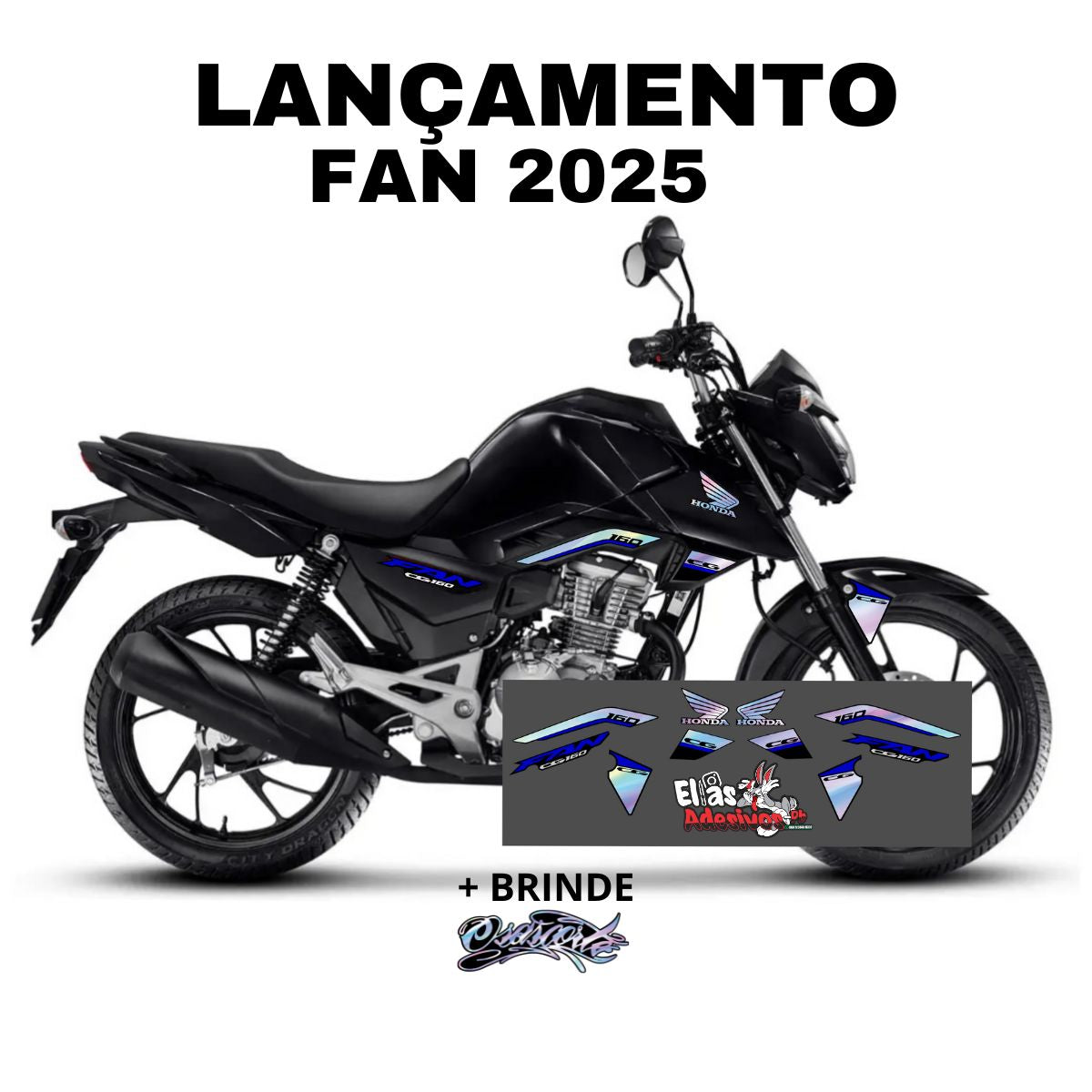 ⚠️ADESIVO FAN 2025 - DIVERSAS CORES