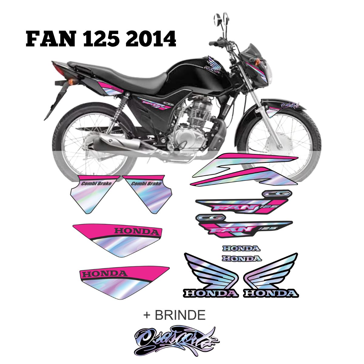 ⚠️ADESIVO FAN 125 - DIVERSAS CORES