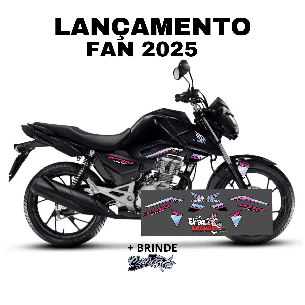 ⚠️ADESIVO FAN 2025 - DIVERSAS CORES