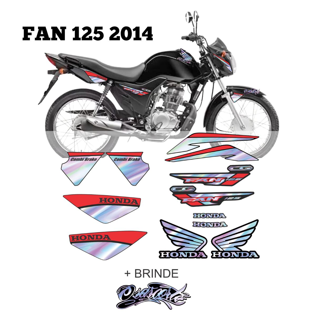 ⚠️ADESIVO FAN 125 - DIVERSAS CORES