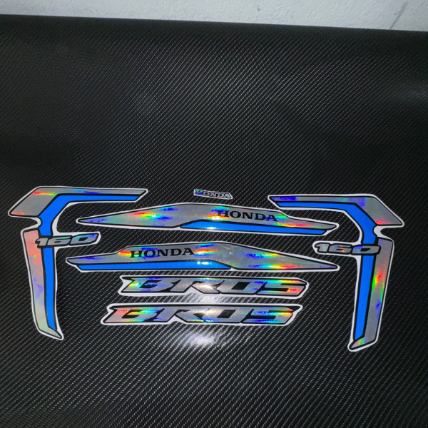 BROS 160 - KIT HOLOGRÁFICO E AZUL REFLETIVO