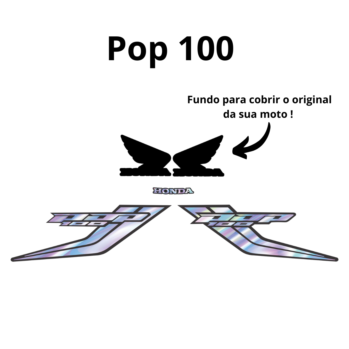 ⚠️ADESIVO POP 100 - KIT HOLOGRÁFICO