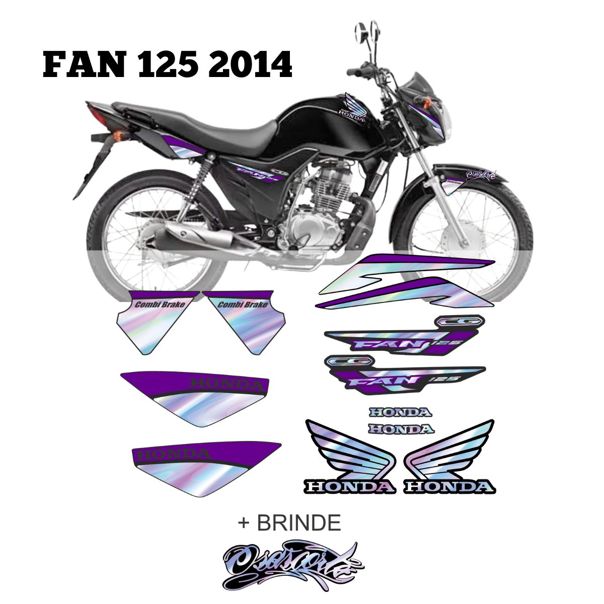 ⚠️ADESIVO FAN 125 - DIVERSAS CORES