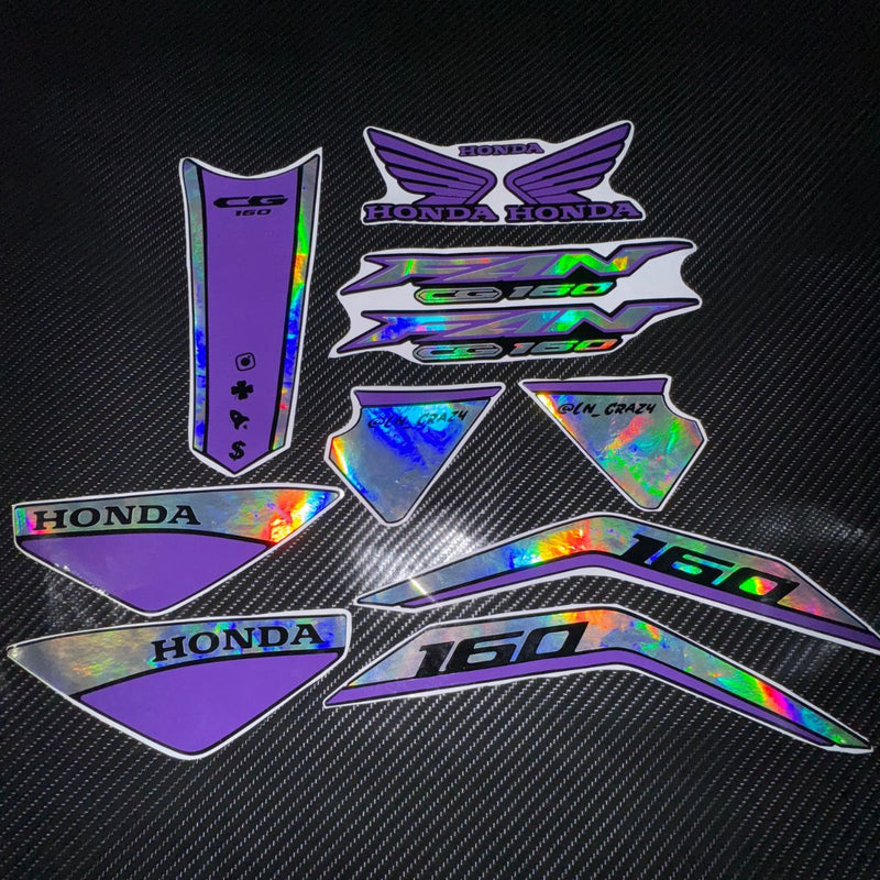 FAN 160 - KIT  HOLOGRÁFICO E ROXO + FRISOS DE RODA