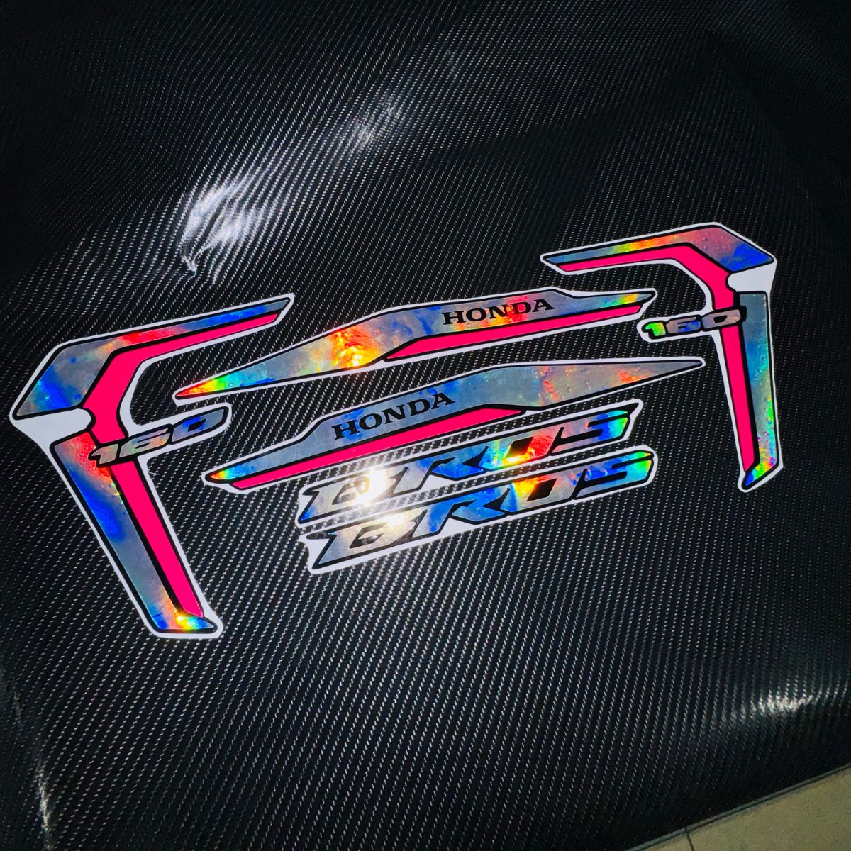 ⚠️ADESIVO BROS 2022/2024 - KIT HOLOGRÁFICO / ROSA
