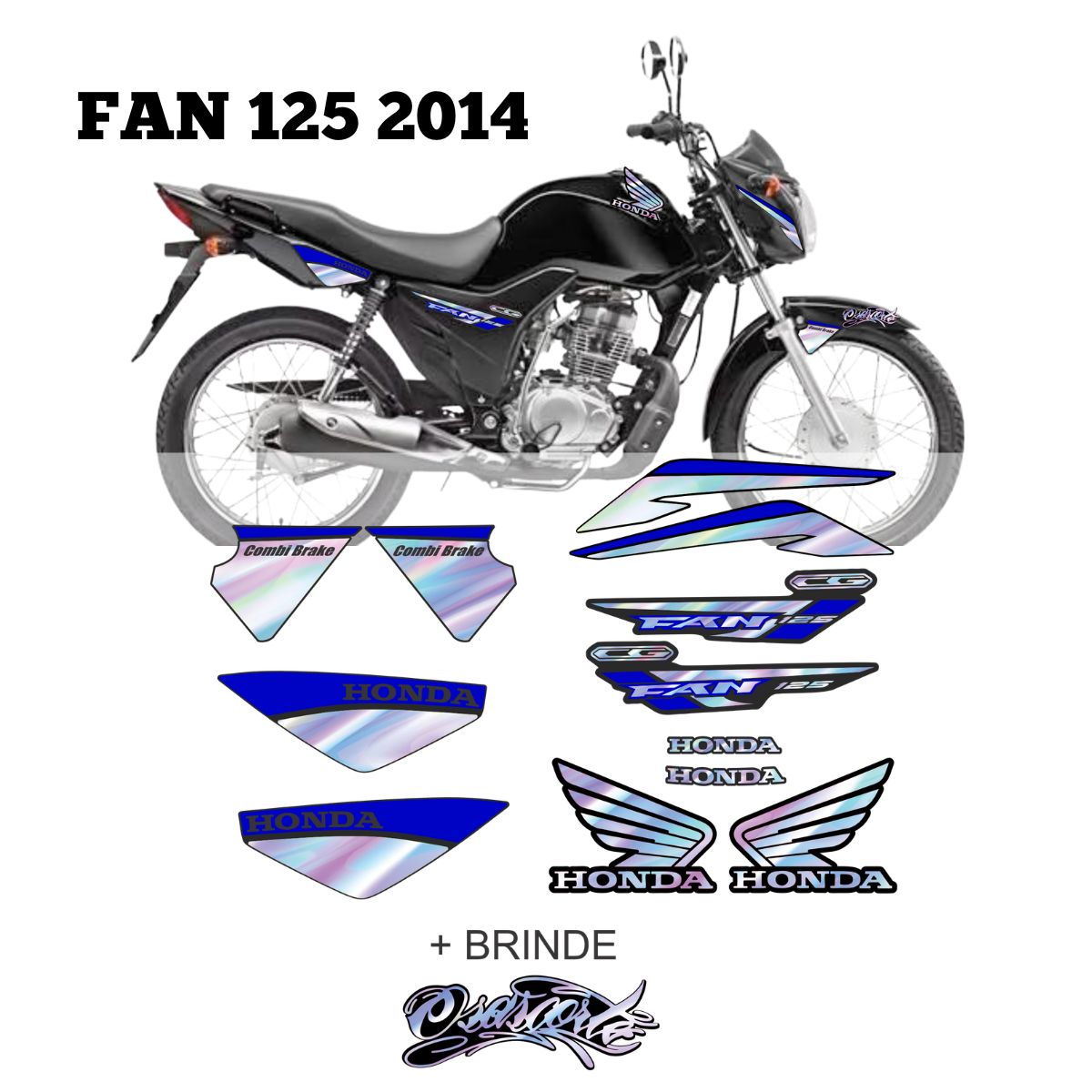 ⚠️ADESIVO FAN 125 - DIVERSAS CORES