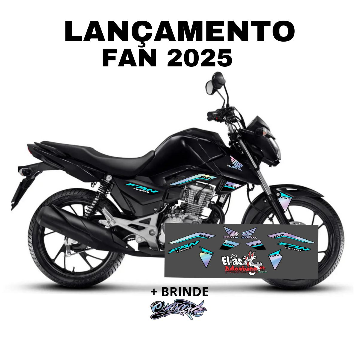 ⚠️ADESIVO FAN 2025 - DIVERSAS CORES