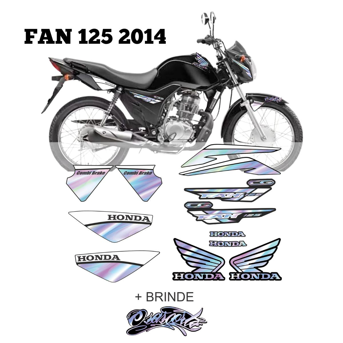 ⚠️ADESIVO FAN 125 - DIVERSAS CORES